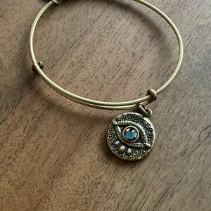 Alex and Ani Gold Bracelet with Eye Charm